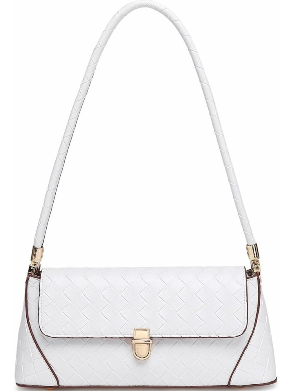 Women's 1 White Vintage Handbag Retro Classic Small Purse Hobo Shoulder Bags